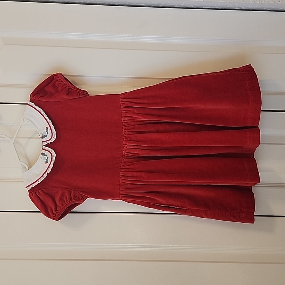 Mini Boden Red Velvet Christmas Dress